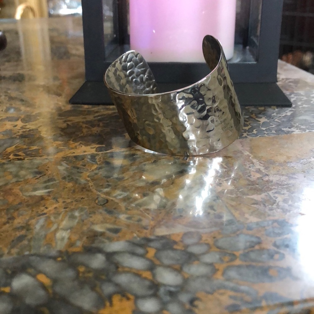 Adjustable cuff silver bracelet excellent condition